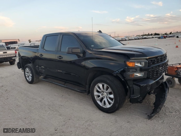2021 Chevrolet Silverado 1500 Custom with VIN 3GCPWBEH8MG102560, listed as a Copart auction lot 76747484 with 81,580 mi miles and Salvage Title. Bid and sale history available at carsss.com. Image 4.