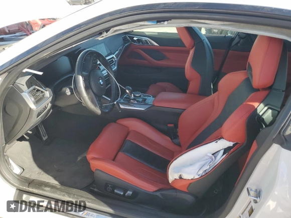 2023 BMW M4 Competition xDrive with VIN WBS43AZ02PCL59627, listed as a Copart auction lot 41871475 with Not provided miles and Salvage title. Bid and sale history available at DreamBid. Image 7.