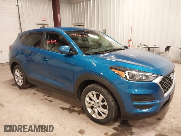 2019 Hyundai Tucson SE with VIN KM8J2CA48KU027746, listed as a IAAI auction lot 41986052 with 93,261 mi miles. Bid and sale history available at carsss.com. Image 1.