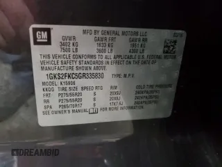 2016 GMC Yukon XL SLE with VIN 1GKS2FKC5GR335830, listed as a Copart auction lot 71294384 with 85,092 mi miles and Salvage Title. Bid and sale history available at carsss.com. Image 14.