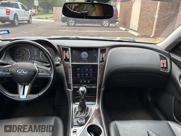2018 Infiniti Q50 Luxe with VIN JN1EV7AP6JM350970, listed as a Copart auction lot 65393755 with 108,287 mi miles and Clean title. Bid and sale history available at DreamBid. Image 9.