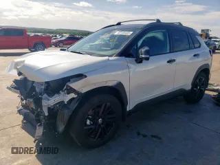 2025 Toyota Corolla Cross Hybrid S с VIN 7MUFBABG9SV072812, выставлен на аукционе Copart как лот 60166405 с пробегом 7 658 миль миль и Списание • Salvage title. История ставок и продаж доступна на DreamBid. Изображение 1.