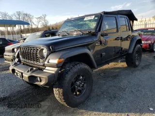 2024 Jeep Wrangler Sport S with VIN 1C4PJXDG1RW277777, listed as a Copart auction lot 49437045 with 10,405 mi miles and Salvage title. Bid and sale history available at DreamBid. Image 1.