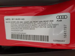2023 Audi A5 Sportback S line Premium Plus with VIN WAUFACF53PA055491, listed as a Copart auction lot 63708803 with 1,755 mi miles. Bid and sale history available at carsss.com. Image 14.
