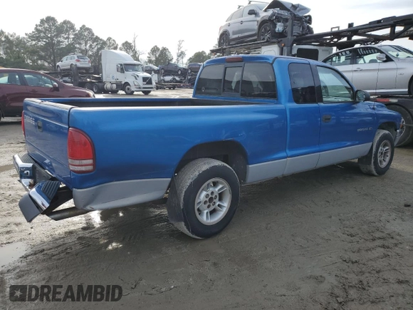 1999 Dodge Dakota SLT with VIN 1B7GL22X7XS121831, listed as a Copart auction lot 43424265 with 201,511 mi miles and Salvage Title. Bid and sale history available at carsss.com. Image 3.