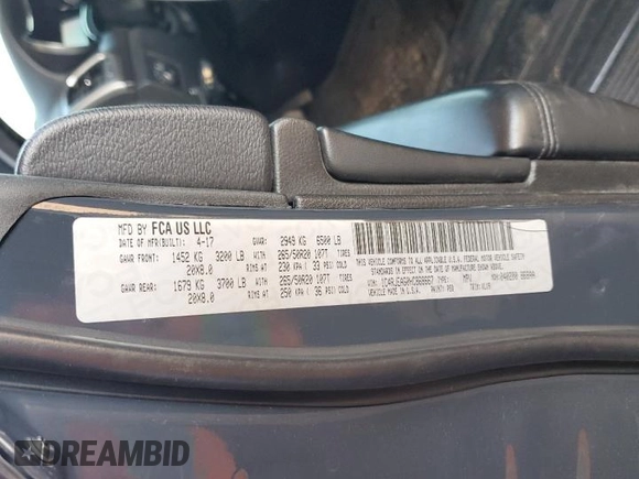 2017 Jeep Grand Cherokee 75th Anniversary with VIN 1C4RJEAG0HC868667, listed as a Copart auction lot 43383465 with 78,023 mi miles and Salvage title. Bid and sale history available at DreamBid. Image 15.