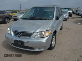 2001 Mazda MPV DX with VIN JM3LW28Y710184668, listed as a IAAI auction lot 41549211 with 1 mi miles. Bid and sale history available at carsss.com. Image 2.