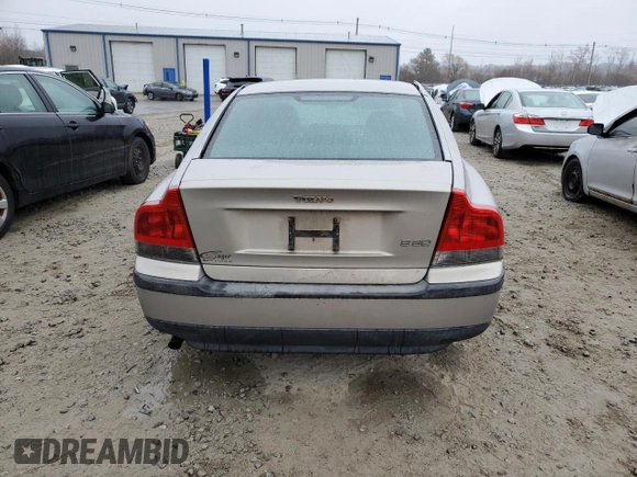 2001 Volvo S60 with VIN YV1RS61R112068583, listed as a Copart auction lot 81700044 with 0 mi miles and Clean Title. Bid and sale history available at carsss.com. Image 6.