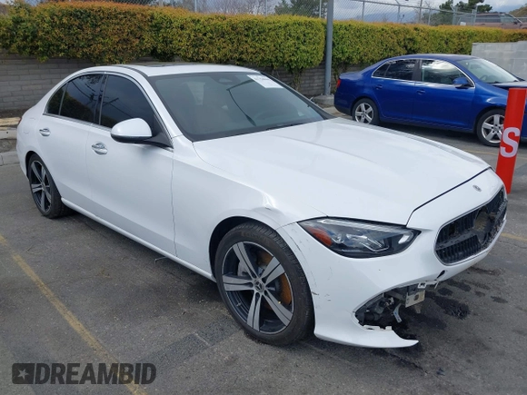 2023 Mercedes-Benz C 300 with VIN W1KAF4HB9PR084072, listed as a IAAI auction lot 41754044 with 27,496 mi miles and . Bid and sale history available at DreamBid. Image 1.