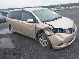 2013 Toyota Sienna LE AAS with VIN 5TDKK3DC6DS279952, listed as a IAAI auction lot 42277923 with 204,609 mi miles and . Bid and sale history available at DreamBid. Image 1.