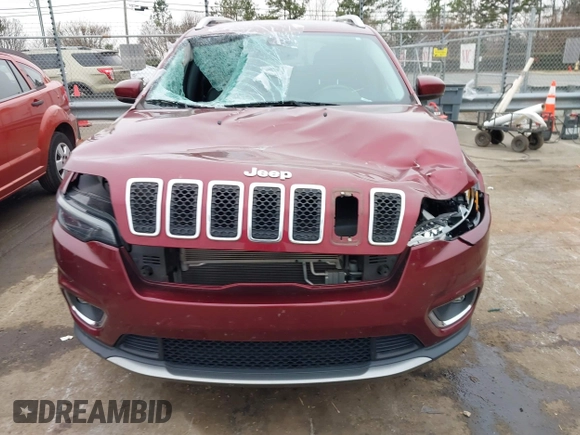 2020 Jeep Cherokee Limited with VIN 1C4PJLDB0LD570909, listed as a IAAI auction lot 41293813 with 61,492 mi miles. Bid and sale history available at carsss.com. Image 12.