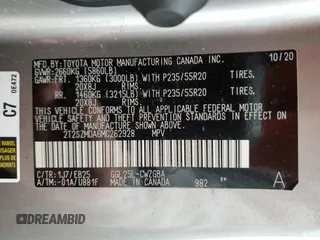 2021 Lexus RX with VIN 2T2SZMDA6MC262928, listed as a Copart auction lot 46137535 with 49,212 mi miles and Salvage Title. Bid and sale history available at carsss.com. Image 14.