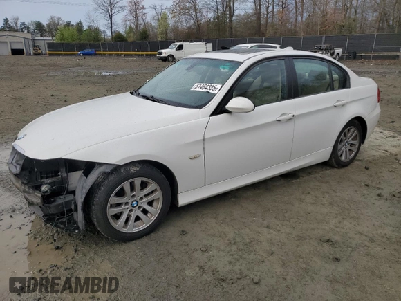 2007 BMW 3 Series 328i with VIN WBAVA33517KX77150, listed as a Copart auction lot 51464385 with 114,650 mi miles and Salvage Title. Bid and sale history available at carsss.com. Image 1.