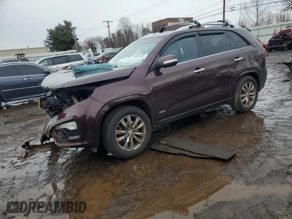 2012 Kia Sorento SX with VIN 5XYKWDA28CG240491, listed as a Copart auction lot 46829105 with 156,129 mi miles and Salvage Title. Bid and sale history available at carsss.com. Image 1.