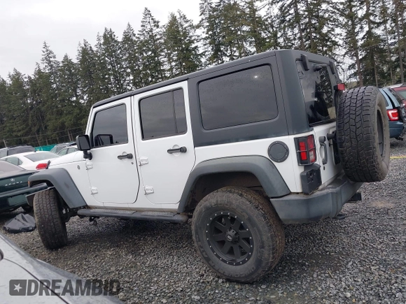 2017 Jeep Wrangler Unlimited Sport with VIN 1C4BJWDG2HL520081, listed as a IAAI auction lot 41916923 with 73,592 mi miles. Bid and sale history available at carsss.com. Image 14.