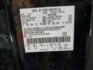 2012 Ford F-150 XL with VIN 1FTFX1ET2CKD32030, listed as a Copart auction lot 43177175 with 157,642 mi miles and Clean Title. Bid and sale history available at carsss.com. Image 12.