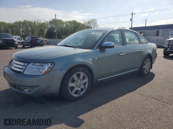 2008 Ford Taurus Limited with VIN 1FAHP25W28G121161, listed as a Copart auction lot 55628535 with 97,827 mi miles and Salvage title. Bid and sale history available at DreamBid. Image 1.