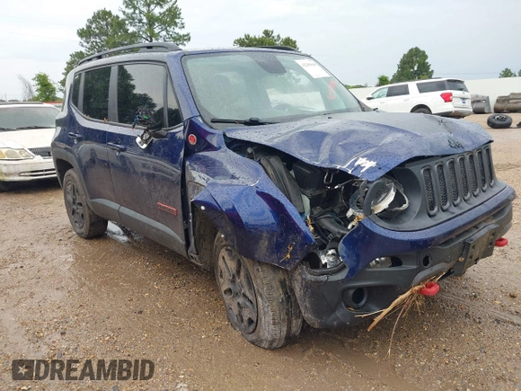 2018 Jeep Renegade Trailhawk with VIN ZACCJBCB5JPH58897, listed as a IAAI auction lot 42299048 with 77,204 mi miles and . Bid and sale history available at DreamBid. Image 1.