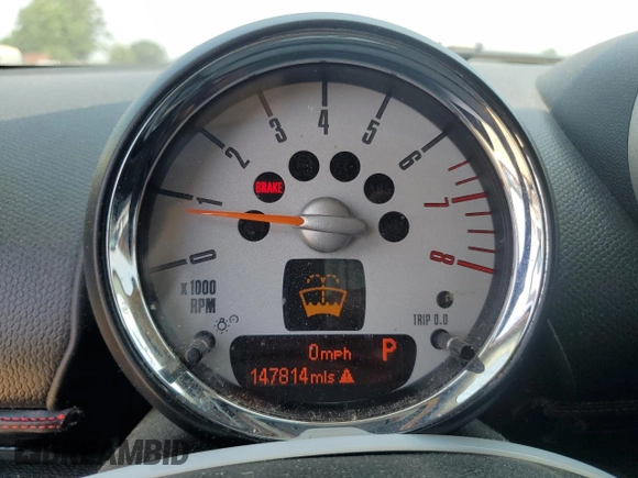 2012 MINI Countryman S with VIN WMWZC3C59CWL87444, listed as a Copart auction lot 59547785 with 147,814 mi miles and Salvage title. Bid and sale history available at DreamBid. Image 9.