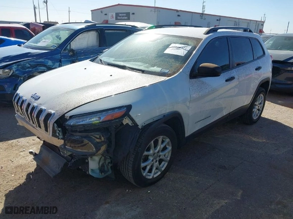 2017 Jeep Cherokee Sport with VIN 1C4PJLAB0HW613712, listed as a IAAI auction lot 41818621 with 83,422 mi miles. Bid and sale history available at carsss.com. Image 2.