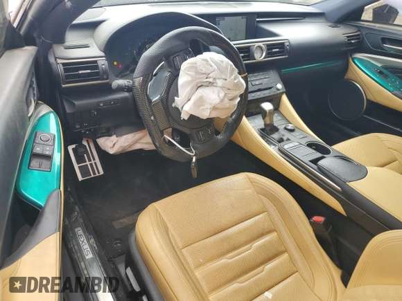 2016 Lexus RC 350 F Sport with VIN JTHSE5BC2G5007090, listed as a Copart auction lot 56938165 with 49,012 mi miles and Salvage title. Bid and sale history available at DreamBid. Image 8.