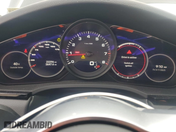 2023 Porsche Cayenne with VIN WP1BA2AY8PDA26241, listed as a Copart auction lot 46099305 with 22,296 mi miles and Salvage title. Bid and sale history available at DreamBid. Image 9.