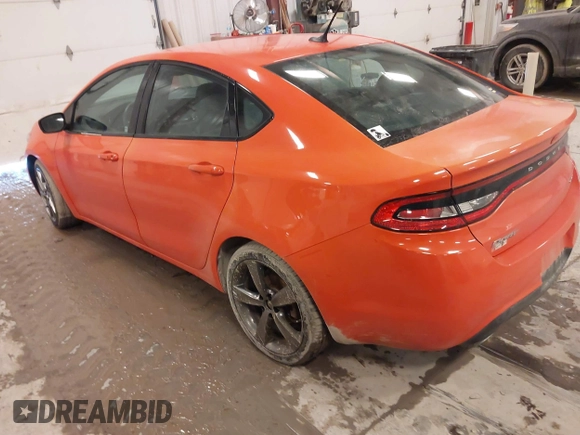2015 Dodge Dart GT with VIN 1C3CDFEBXFD302643, listed as a IAAI auction lot 41655614 with 198,378 mi miles. Bid and sale history available at carsss.com. Image 3.