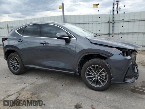 2022 Lexus NX 350h with VIN JTJAKCEZ0N5001874, listed as a Copart auction lot 58402925 with 21,016 mi miles and Salvage title. Bid and sale history available at DreamBid. Image 4.