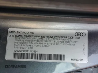 2015 Audi A3 1.8T Premium with VIN WAUACGFF8F1143634, listed as a Copart auction lot 76124703 with 118,850 mi miles. Bid and sale history available at carsss.com. Image 12.
