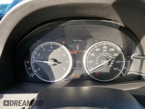 2016 Acura RDX with VIN 5J8TB4H31GL010379, listed as a Copart auction lot 86575304 with 77,090 mi miles and Salvage Title. Bid and sale history available at carsss.com. Image 9.