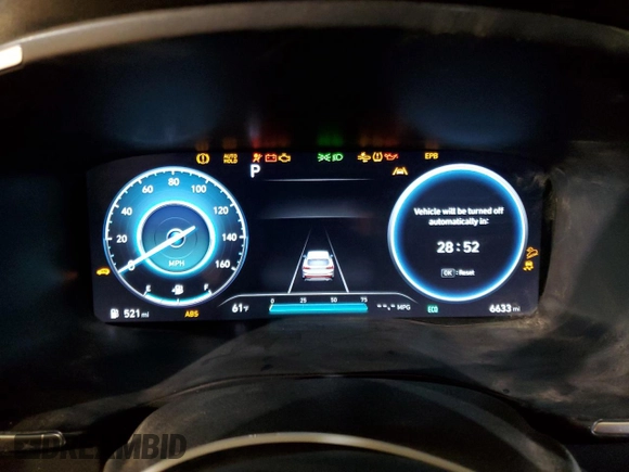 2023 Hyundai Santa Fe Hybrid SEL Premium with VIN 5NMS3DA12PH015964, listed as a Copart auction lot 78754604 with 6,633 mi miles and Salvage Title. Bid and sale history available at carsss.com. Image 9.