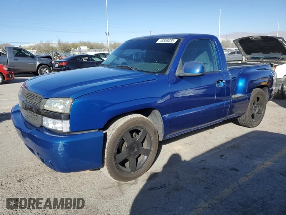 2004 Chevrolet Silverado 1500 LS with VIN 1GCEC14T04Z195171, listed as a Copart auction lot 43559235 with 142,316 mi miles and Salvage Title. Bid and sale history available at carsss.com. Image 1.