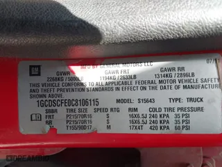 2012 Chevrolet Colorado LT w/1LT with VIN 1GCDSCFE0C8106115, listed as a IAAI auction lot 42049885 with 229,075 mi miles. Bid and sale history available at carsss.com. Image 9.