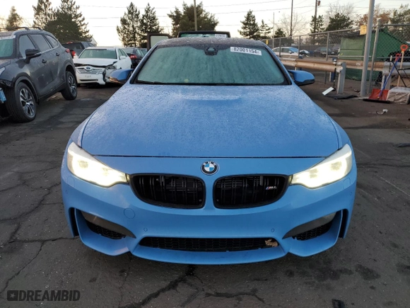2017 BMW M4 with VIN WBS3R9C55HK708915, listed as a Copart auction lot 82001154 with NaN miles and Salvage Title. Bid and sale history available at carsss.com. Image 5.