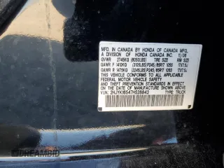 2007 Honda Ridgeline RTL w/Leather with VIN 2HJYK16547H528843, listed as a Copart auction lot 60605824 with 0 mi miles and Salvage Title. Bid and sale history available at carsss.com. Image 13.