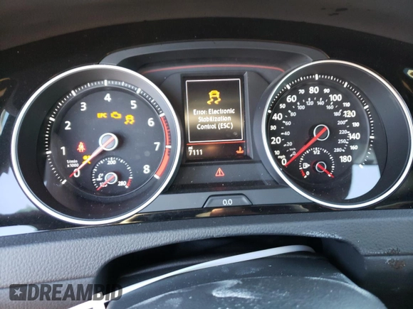 2020 Volkswagen Golf GTI S with VIN 3VW6T7AU5LM016009, listed as a Copart auction lot 69656353 with 7,111 mi miles. Bid and sale history available at carsss.com. Image 9.