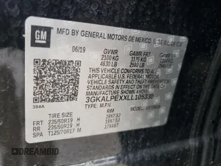 2020 GMC Terrain SLT z VIN 3GKALPEXXLL105330, wystawiony jako Copart lot #59940945 z przebiegiem 64 639 mil mil oraz Szkoda całkowita • Salvage title. Historia ofert i sprzedaży dostępna na DreamBid. Obrazek 14.
