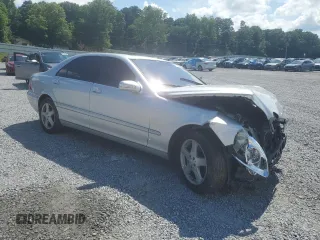 2005 Mercedes-Benz S-Class 4.3L with VIN WDBNG70J25A454186, listed as a Copart auction lot 57395484 with 0 mi miles and Salvage Title. Bid and sale history available at carsss.com. Image 4.