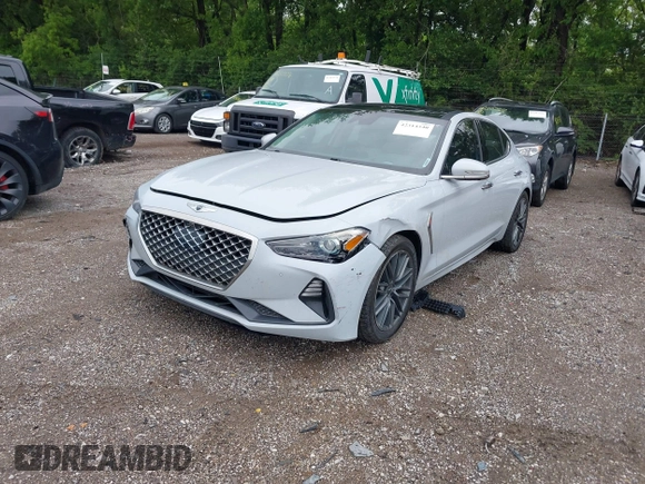 2019 Genesis G70 Advanced z VIN KMTG44LA4KU025432, wystawiony jako IAAI lot #42314340 z przebiegiem 109 629 mil mil oraz . Historia ofert i sprzedaży dostępna na DreamBid. Obrazek 2.