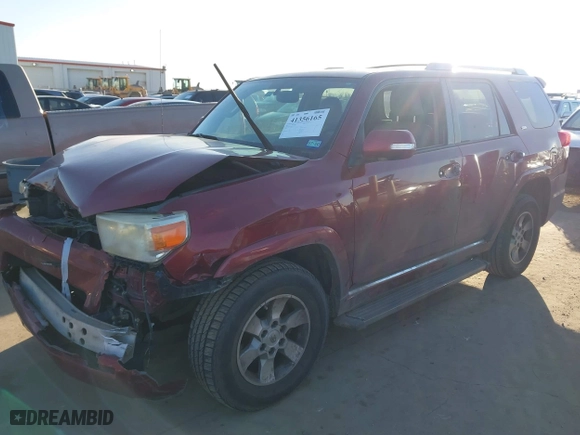 2011 Toyota 4Runner SR5 with VIN JTEZU5JR6B5017554, listed as a IAAI auction lot 41356165 with 212,014 mi miles. Bid and sale history available at carsss.com. Image 2.