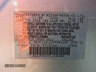 2020 Nissan Kicks SR z VIN 3N1CP5DV7LL532884, wystawiony jako Copart lot #58749755 z przebiegiem 78 846 mil mil oraz Czysty tytuł • Clean title. Historia ofert i sprzedaży dostępna na DreamBid. Obrazek 12.