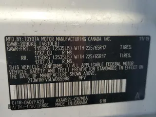 2020 Toyota RAV4 XLE with VIN 2T3W1RFV5LW065988, listed as a Copart auction lot 57382295 with 91,364 mi miles and Clean title. Bid and sale history available at DreamBid. Image 13.