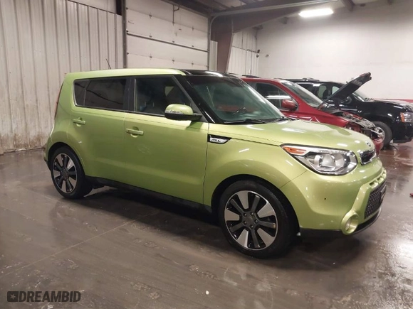2015 Kia Soul ! with VIN KNDJX3A53F7762167, listed as a IAAI auction lot 41150704 with 105,780 mi miles. Bid and sale history available at carsss.com. Image 1.