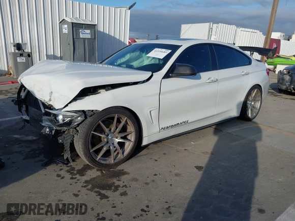 2018 BMW 4 Series 430i with VIN WBA4J1C59JBG77470, listed as a IAAI auction lot 41534689 with 141,710 mi miles and . Bid and sale history available at carsss.com. Image 17.