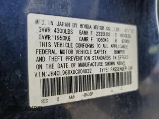 2008 Acura TSX with VIN JH4CL968X8C004832, listed as a Copart auction lot 44086045 with 155,197 mi miles and Salvage Title. Bid and sale history available at carsss.com. Image 14.
