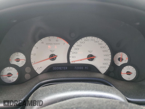 1998 Chevrolet Corvette z VIN 1G1YY22G1W5103126, wystawiony jako Copart lot #54371355 z przebiegiem 72 888 mil mil oraz Szkoda całkowita • Salvage title. Historia ofert i sprzedaży dostępna na DreamBid. Obrazek 9.