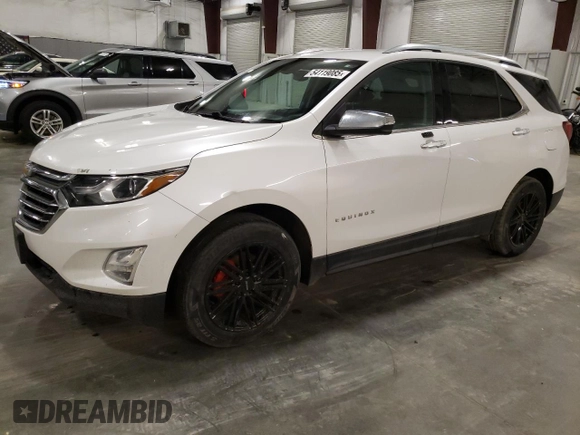 2018 Chevrolet Equinox Premier with VIN 2GNAXVEV1J6119290, listed as a Copart auction lot 54119085 with 153,704 mi miles and Clean Title. Bid and sale history available at DreamBid. Image 1.