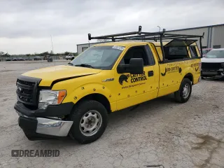 2014 Ford F-150 XL with VIN 1FTMF1CM9EKD28260, listed as a Copart auction lot 53621295 with 130,376 mi miles and Salvage Title. Bid and sale history available at carsss.com. Image 1.