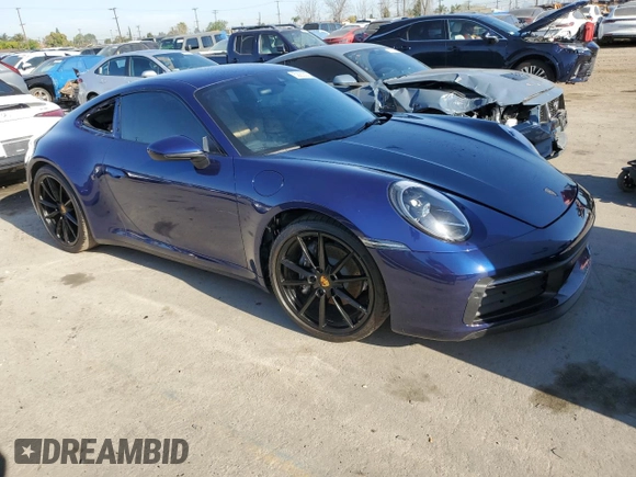 2020 Porsche 911 Carrera with VIN WP0AA2A96LS205552, listed as a Copart auction lot 52935275 with 32,994 mi miles and Salvage Title. Bid and sale history available at DreamBid. Image 4.