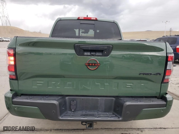 2023 Nissan Frontier PRO-4X with VIN 1N6ED1EK8PN666947, listed as a Copart auction lot 49425975 with 17,525 mi miles and Salvage Title. Bid and sale history available at carsss.com. Image 6.